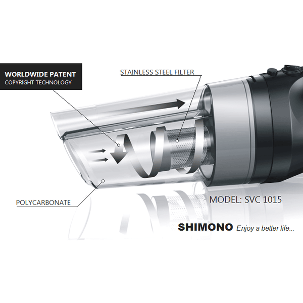 Shimono Cordless Vacuum SVC 1015-D Black - Shimono